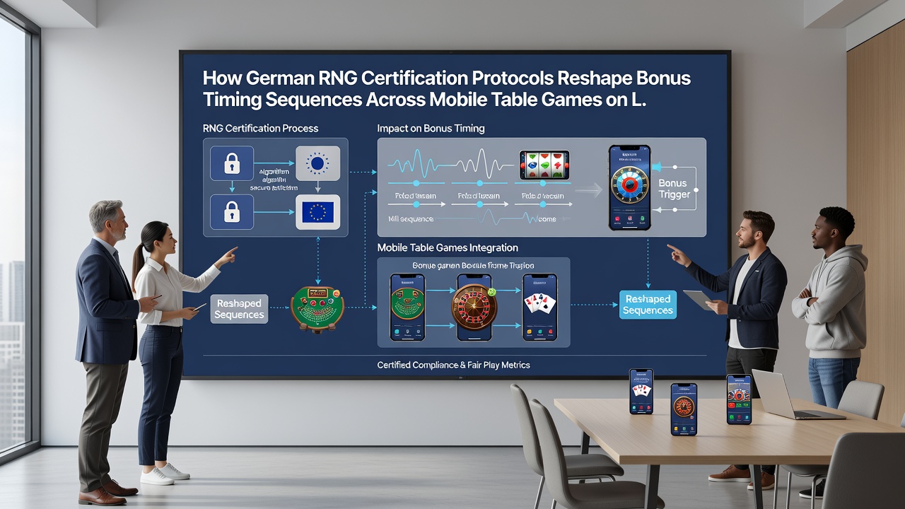 Darstellung der Integration von RNG-Protokollen in Bonus-Timing für mobile Tischspiele